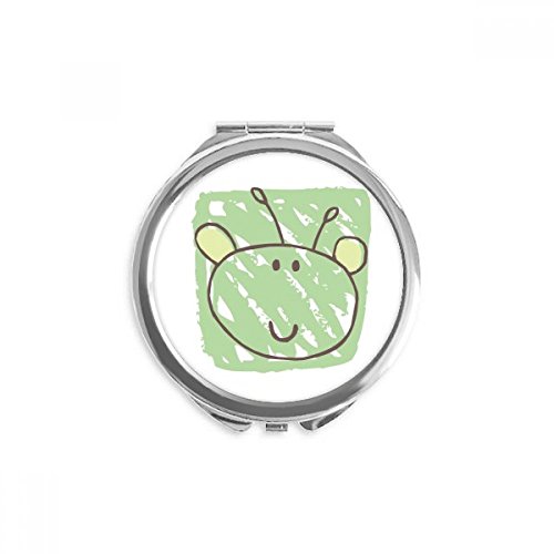 Miroir rond maquillage de poche alien multicolore et compact 2,6 x 2,4 pouces