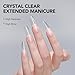 GAOY 60g Nail Extension Hard Gel, Clear Builder Gel, Long Lasting UV Nail Strengthener with Forms, Base Coat Top Coat Needed