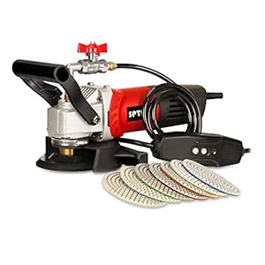 SPTA 800W 220V Wet Polishing Machine, Water Mill, High Speed Electric Polisher with 4 Inch Polishing Pad, Suitable for Marble, Grinding, Polishing etc -SPTA230VSEU