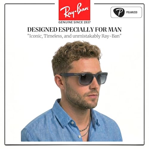 Image of Ray-Ban RB4165 JUSTIN CLASSIC Square Shaped Sunglasses for Men with Official RAYBAN Eyewear Kit