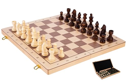 Jeu d'échecs en bois de bouleau Engelhart, le cadeau traditionnel idéal pour petits et grands