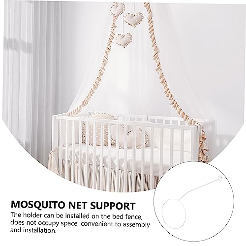 Support ciel de lit bébé acier inoxydable blanc durable - 5