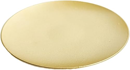 Miniatura 4 de Portavelas dorado 1 paquete de 3.54 pulgadas Plato de vela de hierro, soporte decorativo para velas para el hogar y decoración de mesa