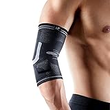 LP SUPPORT 150XT Elbow Brace with Silicone Pads and Breathable fitting knit for Athletes, Golf, Base