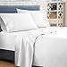 Clara Clark Supreme 1500 Collection 4pc Bed Sheet Set (Cal King, White)