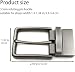 DPWOUM 1 Pc Matte Gray Alloy Clamp Belt Buckle Replacement, Hebillas Para Cinturones Dehombre, Reversible Strap Replacement Buckles for Men Accessories