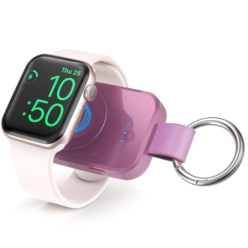 i.VALUX Portable Charger for Apple Watch,Wireless Magnetic iWatch Charger Fast Charging Keychain Travel Accessories 1000mAh Power Bank Smart Watch Chargers for Apple Watch 10/9/8/7/6/SE/5/4/3/Ultra 2