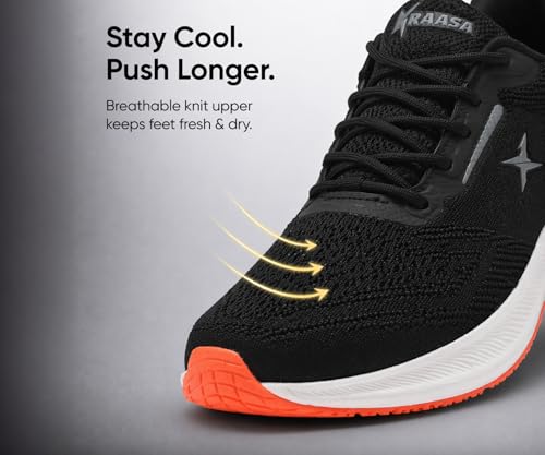 Image of Kraasa Men's Running Shoes | Breathable Mesh Upper | Lightweight Phylon Sole | Cushioned EVA Insole | Comfortable Sports & Casual Sneakers for Gym, Walking & Daily Use