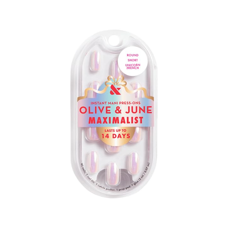 Olive & June Unicorn French Maxi - Press-On Nails | Short & Round