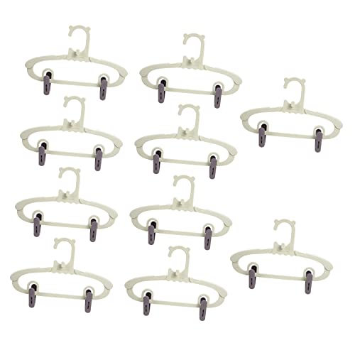 Happyyami 1 Set Retractable Hangers Clothing Hangers with Clips for Pants Space Saving Design Soft Warm Grey and Lemon for Organized Rooms