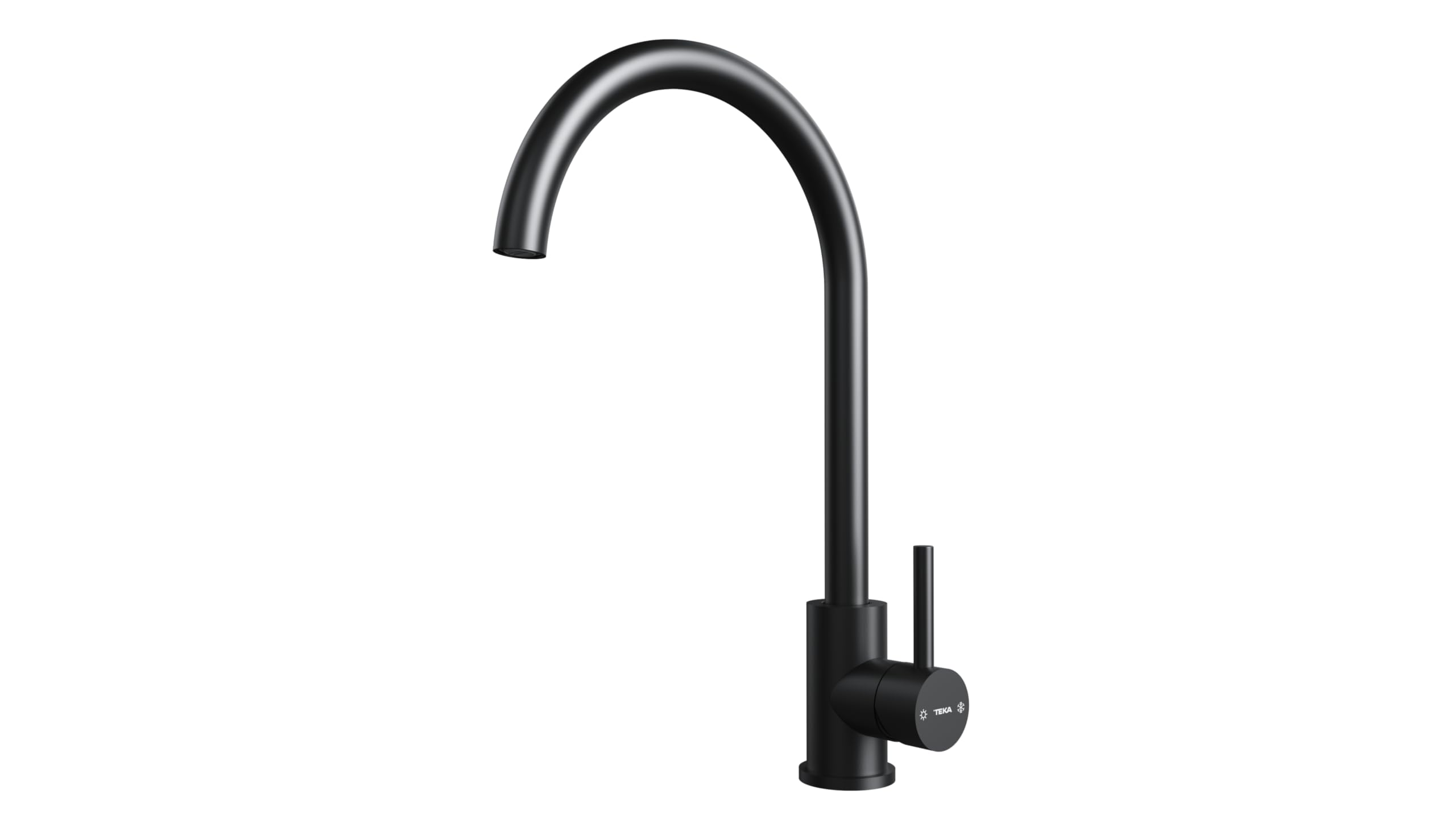 TEKA Grifo Cocina Monomando, Caño Alto Giratorio 360º, Aireador Eco Anticalcáreo, Acero Inoxidable AISI 304, Cartucho Eco C3, Modelo UNI 9310