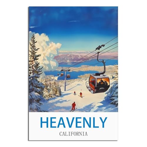 Affiche de voyage vintage California cadeau déco rétro original 50x75