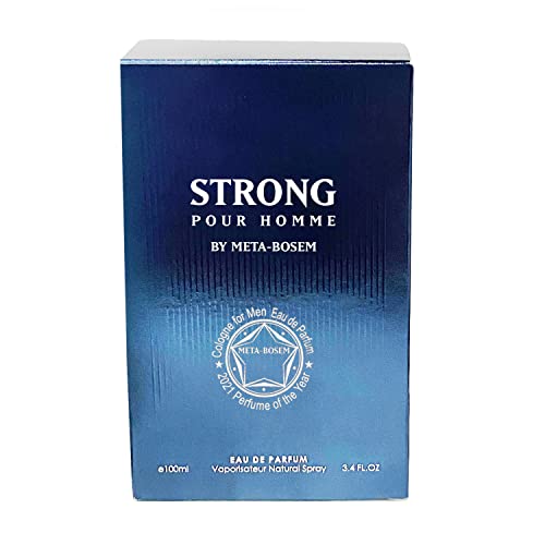 Meta-Bosem Strong, Men's Cologne Eau De Parfum Natural Spray - Masculine And Woody Scents - Great Holiday Gift - For All Day Use - A Classic Bottle, 3 4 Fluid Ounce/100Ml #TOP4