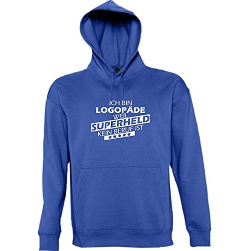 Sweat à capuche Ich Bin Orthophoniste vêtement bleu royal taille L pour adulte