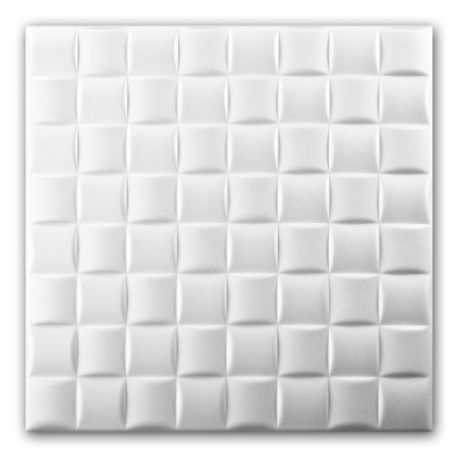 Azulejos de techo de espuma de poliestireno (paquete de 88 pc / 22 metros cuadrados) Blanco