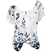 Produktbild Chiffon Bluse Damen Große Größen Blumen Smomer T-Shirt Kurzarm Hemd Rundhals Elegant Cool Blusen Schöne Spitze Schnüren Lose Oberteil Casual riou Günstig