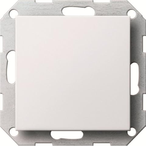 Gira 026827 Blindabdeckung mit Tragring System 55, reinweiß matt Cover