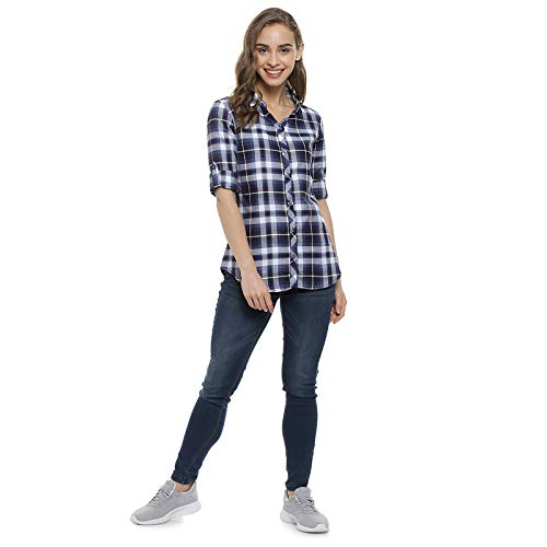 Image of PINACOLADA Women's Checkered Casual Shirt