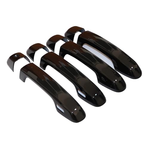 Image of SecosAutoparts 4PCS Glossy Black Door Handle Cover Trim W /Smart Hole Compatible with Lexus GX460 2010 2011 2012 2013 2014 2015 2016 2017 2018 2019 2020 2021 2022