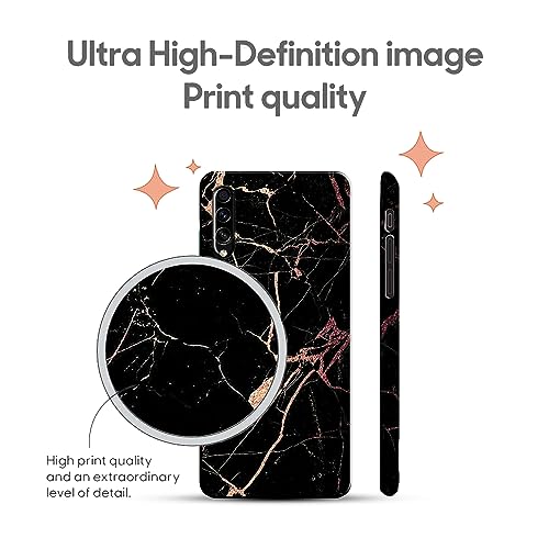 Image of COLORflow Back Cover Compatible with Samsung Galaxy A70 | Beautiful Black Golden Marble | Designer Printed Hard CASE Bumper Back Cover