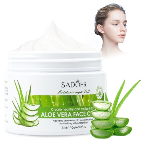 Lustwieta Aloe Vera Cream Face Cream and Body,Hydrating Refreshing Moisturizing Cream for Women Men,Sunburn Organic Hydrating Face Moisturiser for All Skin,Anti Aging & Wrinkle (White) Lustwieta Aloe Vera Cream Face Cream and Body,Hydrating Refreshing Moisturizing Cream for Women Men,Sunburn Organic Hydrating Face Moisturiser for All Skin,Anti Aging & Wrinkle (White)