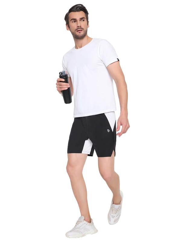 Image of John Players Colourblocked Running Shorts with Pocket