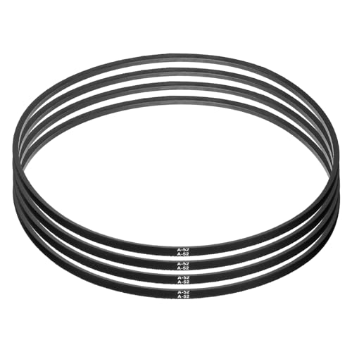 Image of uxcell 4pcs A52 or 4L540 Classic Wrapped Rubber V-Belt, 52 inch(1320mm) Inside Circumference, A Profile V Belt