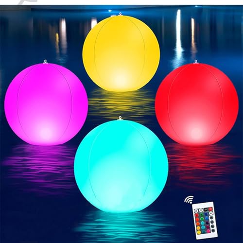 Globos de piscina luminosos con mando a distancia impermeable 3
