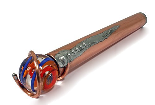 Caleidoscopio di rame con biglia di vetro colorata...