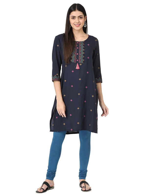 Image of Robinbosky Cotton Churidhar Leggings for Women - Stylish, Stretchable & Flattering Fit for All-Day Comfort
