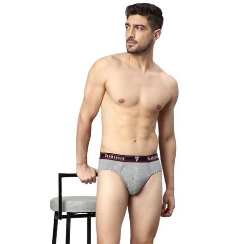 Image of Van Heusen Cotton Men Colour Fresh Briefs - Pack of 1 - Durable Elasticized Waistband, Ultra Soft