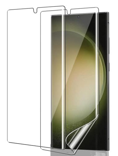 ICESPRING für Panzerglas für Samsung Galaxy S23 Ultra 5G Schutzfolie, 2 Stück Weich TPU Kratzfest Panzerfolie für Samsun...