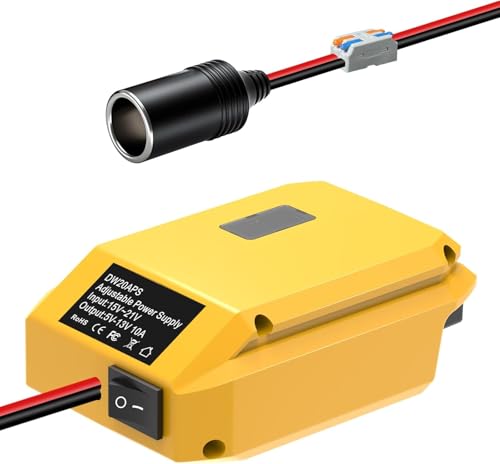 Step Down Converter for Dewalt 20V to 12V, Cigarette Lighter Adapter,DC 12V(5-13V) Buck Converter Regulator, Power Wheel Adapter for All Car Appliances