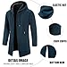 Mylldey Men's Long Cardigan Hoodies Full-zip Fleece Lined Sweaters Knit Regular Fit Casual Sweater Hooded Coat wiht PocketNavy-M