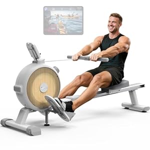 JOROTO MR20H Magnetic Rowing Machines for Home Gym 16 Adjustable Resistance Rower Machine 350 LBS Weight Capacity Rowing Machine with LED Monitor, Aluminum Slide Rail Compact Rower at Home