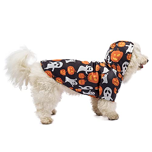 Mogoko Halloween Dog Costumes Pumpkin Ghost Puppy Cloak Cat Appearal Cute Dog Sweater Pet Puppy Small Dog Kitten Hoodie For Halloween Chritsmas Festival Cosplay Party Size L #TOP5
