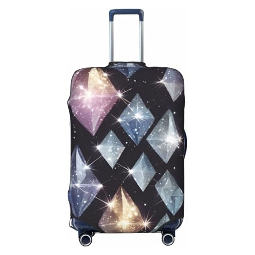 Glitter Diamond Crystal Pattern Print Fashionable Suitcase Cover Personalized Luggage Protector for Travel and Business