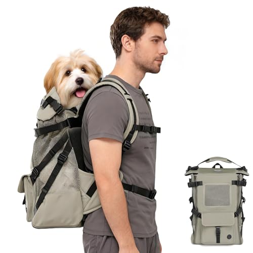 Image of Wakytu Dog Backpack Carrier for Small Dogs,Pet Carrier for Travel & Hiking | Hands-Free Puppy Backpack,Adjustable Padded Breathable Straps,Ergonomic Front Facing Dog Carrier Backpack