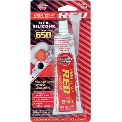 VersaChem Hi-Temp Red RTV Silicone, 65309, 3 Oz. Tube,(Pack of 5)