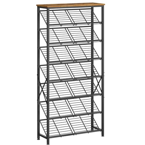 YATINEY 8-Tier Tall Shoes Rack, Slim Shoe Organizer for Entryway,