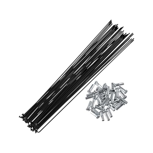 BULLSPANN スポーク 自転車用 14G スチールスポーク ニップル付き 36本 ロードバイク/MTB/クロスバイク対応 スポーク交換用 高耐久 266MM