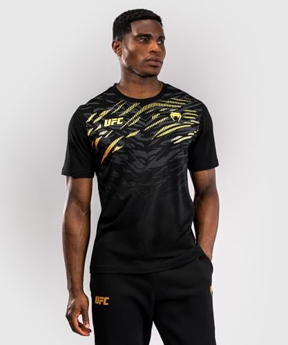 Venum Men's Standard Replica Short Sleeve T-Shirt, Black/Gold, Small US2