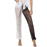 Caractéristiques : transparent, maille transparente, creuse, ceinture, taille haute, bas évasé, maillot de bain en maille pour femmes/juniors/adolescents/filles