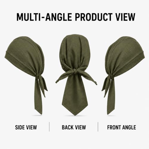 Image of GG BAI Cottrise Sikh Religious Patka Headwear Sweat Wicking Doo Rag Cooling Dew Rag Helmet Liner Hat Large Motorcycle Head Wrap Bandana Skull Caps for Men and Women
