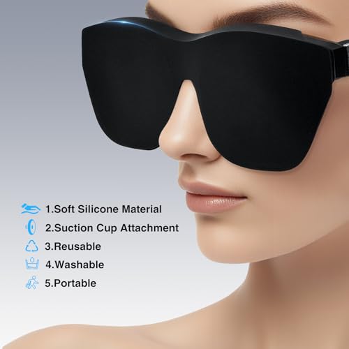 Image of Light Blockers for Rayneo Air 3S Air 2S AR Glasses, Universal Soft Silicone Glasses Lens Shade Compatible with Rayneo Air 3 /3S /3S Pro /2 /2S and Compatible with Xreal One /Pro /Air2 /Air2 Pro