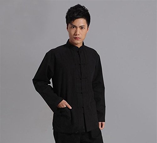 ZooBoo Traditional Long Sleeve Tang Kung Fu Uniform Men's Shirt2
