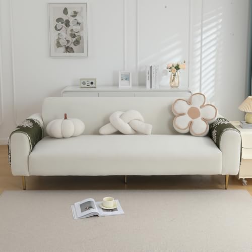 Image of HOKIPO Printed Waterproof + Anti-Slip + Quick Dry Sofa Armrest Cover with Pockets (2Pcs), Palm Leaves Olive (AR-5237-P8-L*2)