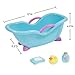 JC Toys 4-Piece Blue and Pink Baby Doll Bath Gift Set Fits Most Dolls up to 11” Dolls - Ages 2+ - Designed by Berenguer Boutique Baby Doll