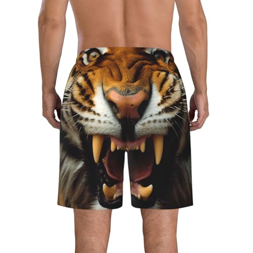Men's Swim Trunks Angry Tiger Quick Dry Board Shorts Mens Bathing Suit Beach Swimwear with Pockets3