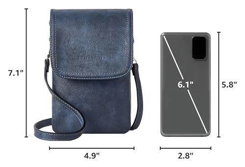 Image of BOSTANTEN Vegan Leather Crossbody Bags for Women Designer Cell Phone Bag Wallet Purses Adjustable Strap